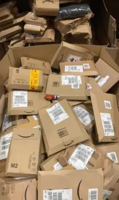 Lote real de paquetes de devoluciones de grandes plataformas